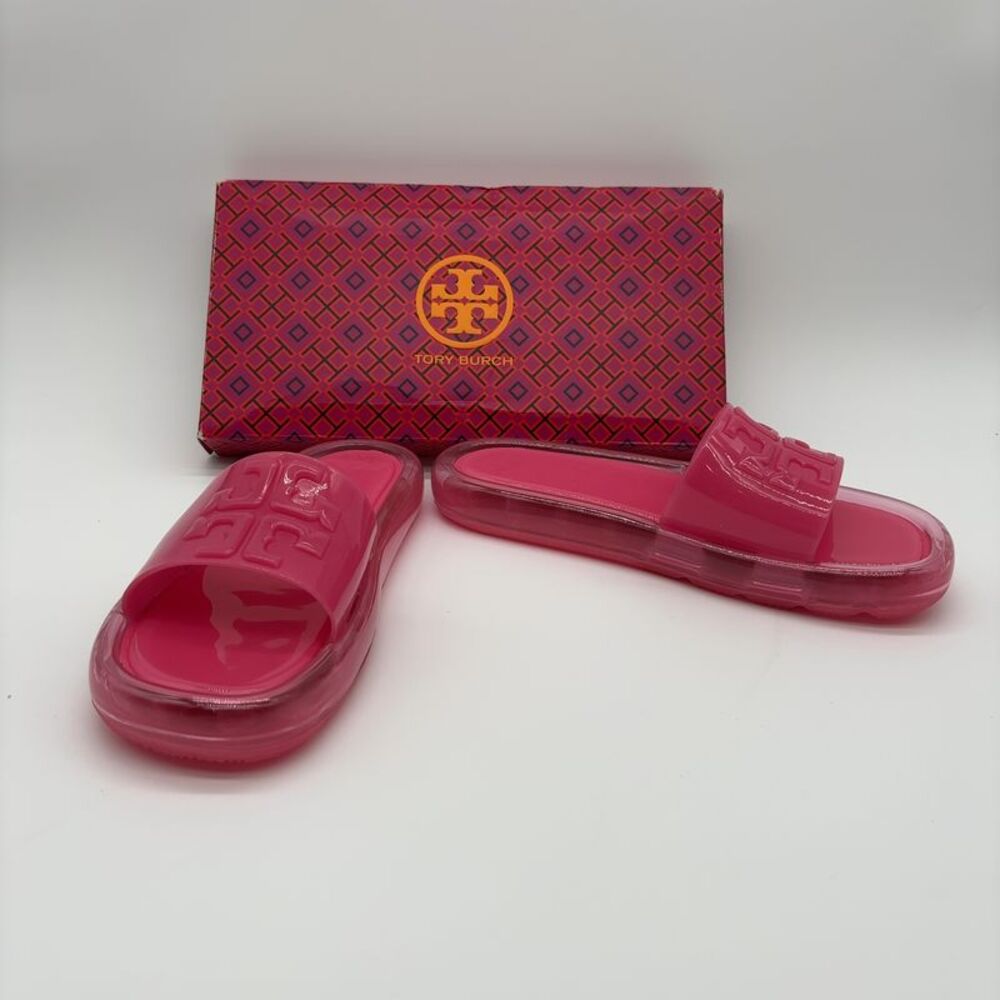 Tory Burch Buckle Bubble Jelly Slide Sandals w/Box